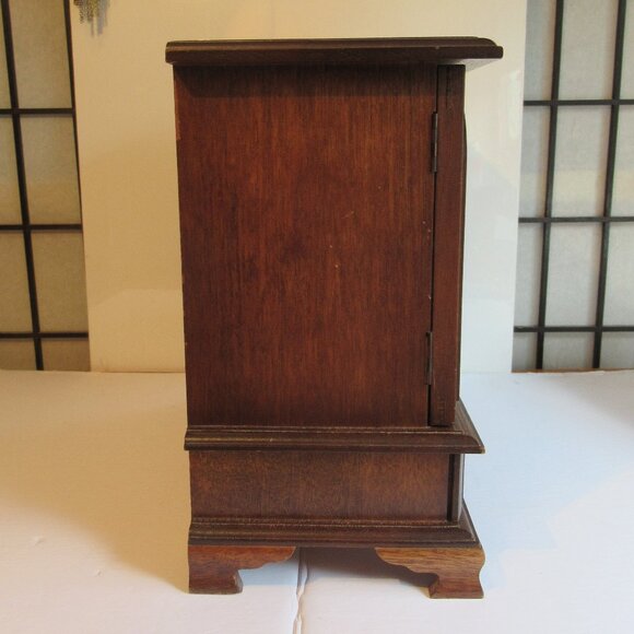 Wood Jewellery / Music Box, Organizer, Vintage circa 1970's, - Picture 3 of 14